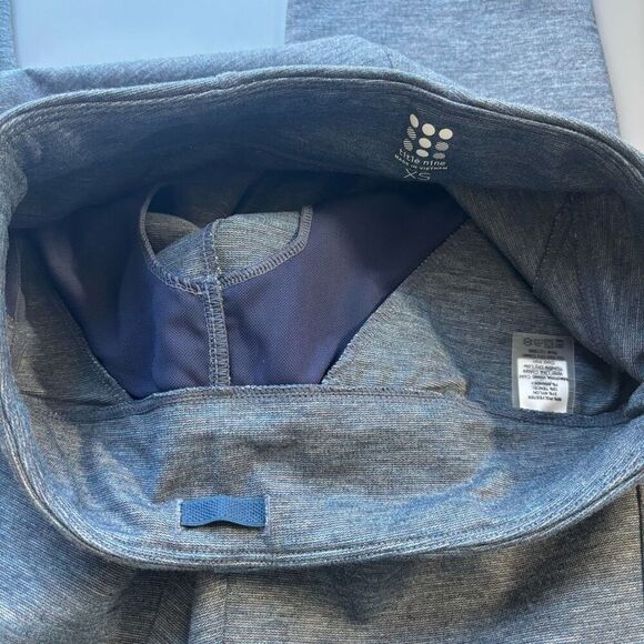 Title nine she leads pants pull-on space-dyed' Ponte knit blue XS new - Picture 7 of 12